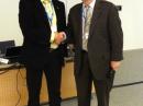 Thilo Kootz, DL9KCE (left) shakes hands with CISPR Chairman Donald N. Heirman.